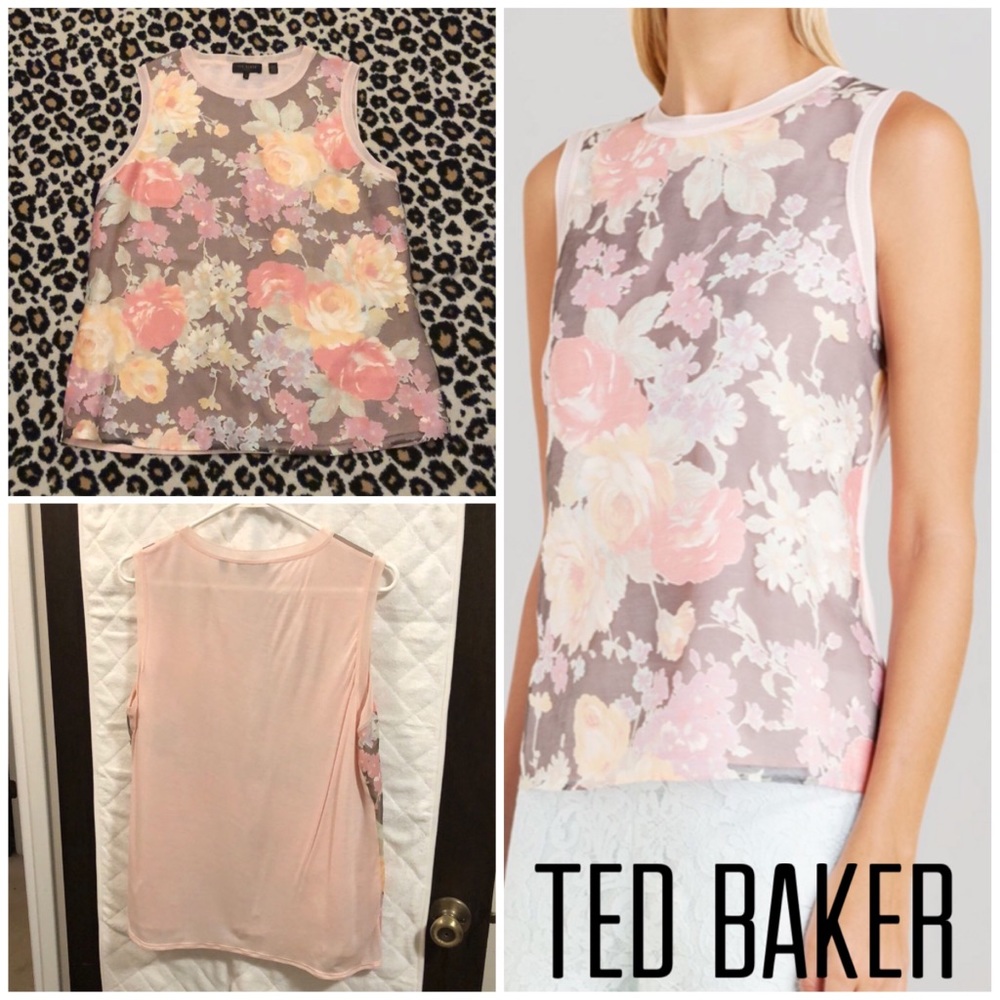 ✨HOST PICK✨Ted Baker Filaki floral sleeveless top
